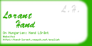 lorant hand business card